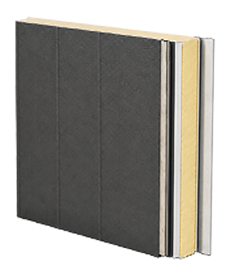 ArkiSIP steel-faced panel integrated with Arkitor mineral building systems