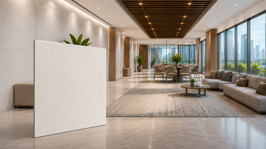 ArkiCore mineral wall board shown in a commercial interior application