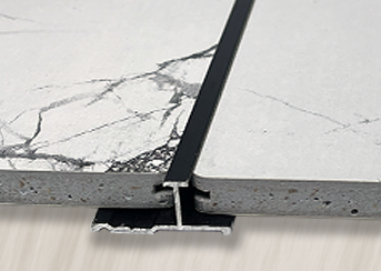 ArkiTrim 9 mm aluminum H-joint profile for decorative mineral panels