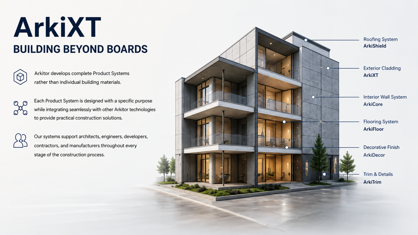 ArkiXT concept for an integrated exterior building systems platform